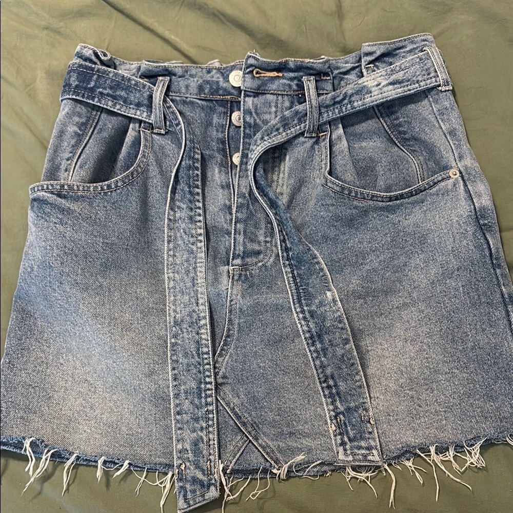 We the free denim skirt with belt